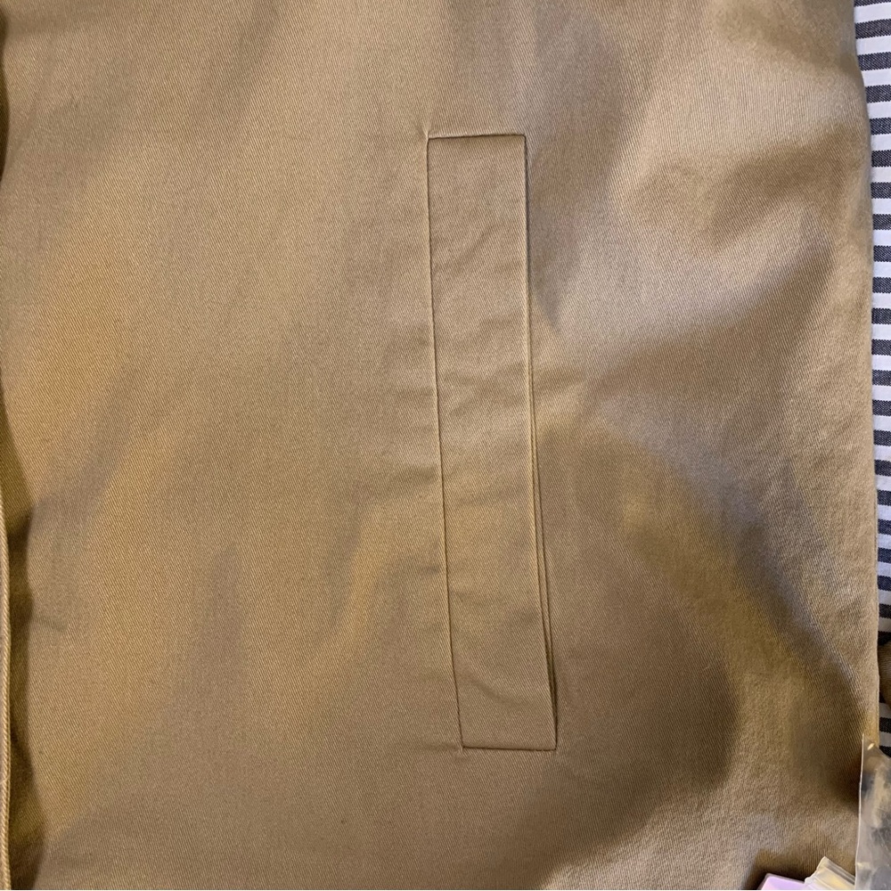Avec Les Filles Cropped Puff Sleeve Trench Coat Tan Double Breasted XL NWT - Picture 9 of 15